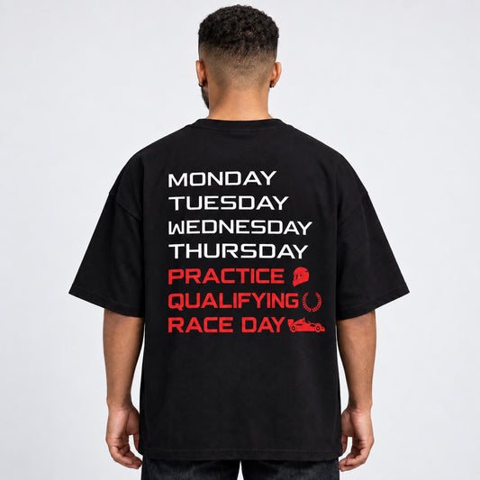 Race Week Days Oversized Tee